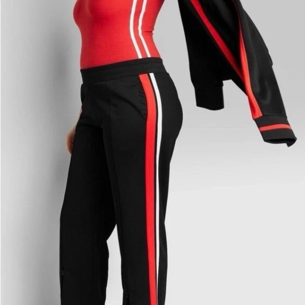 Wild Fable Black and Red Track Pants